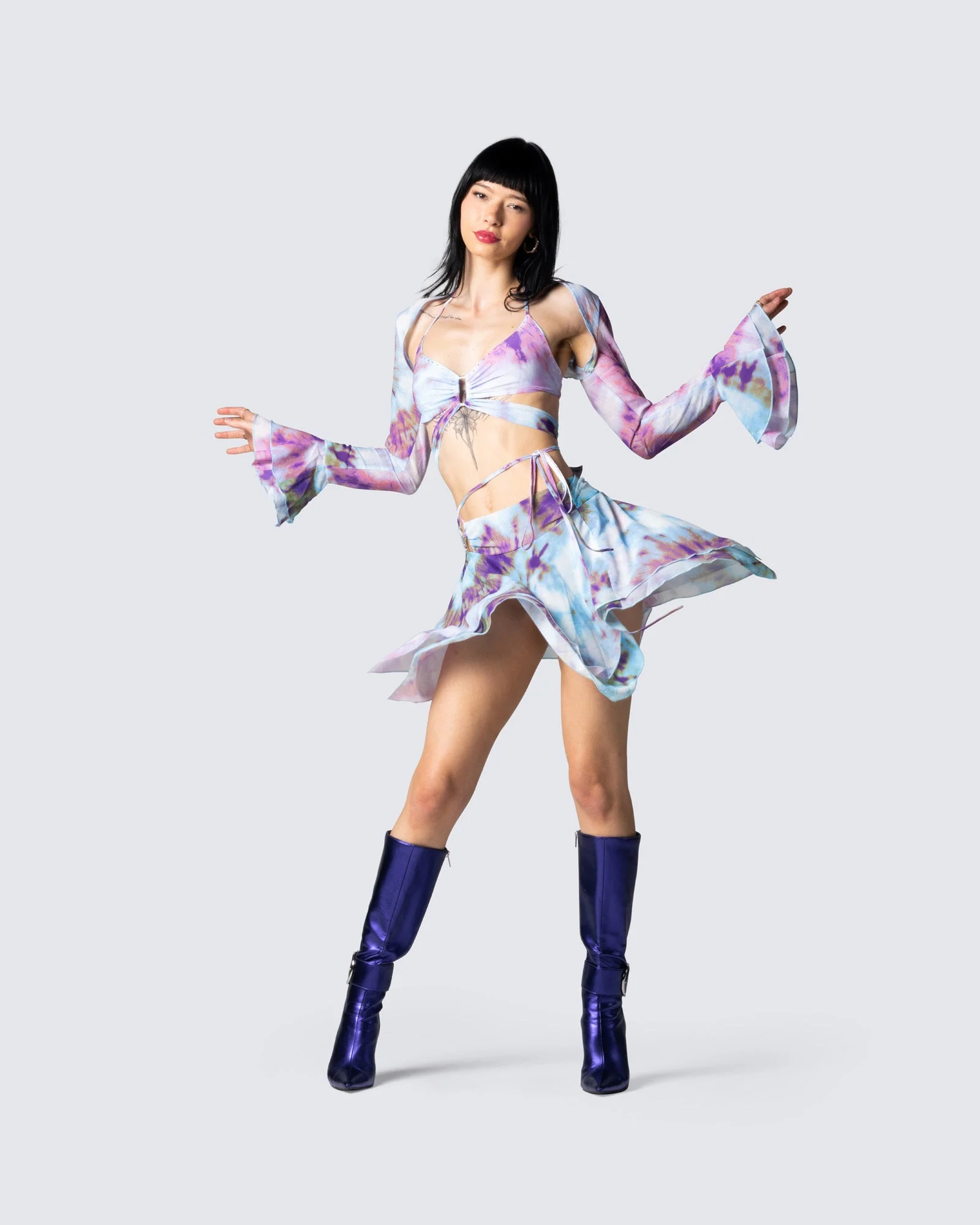 Kadence Tie Dye Print Shrug - Image 5